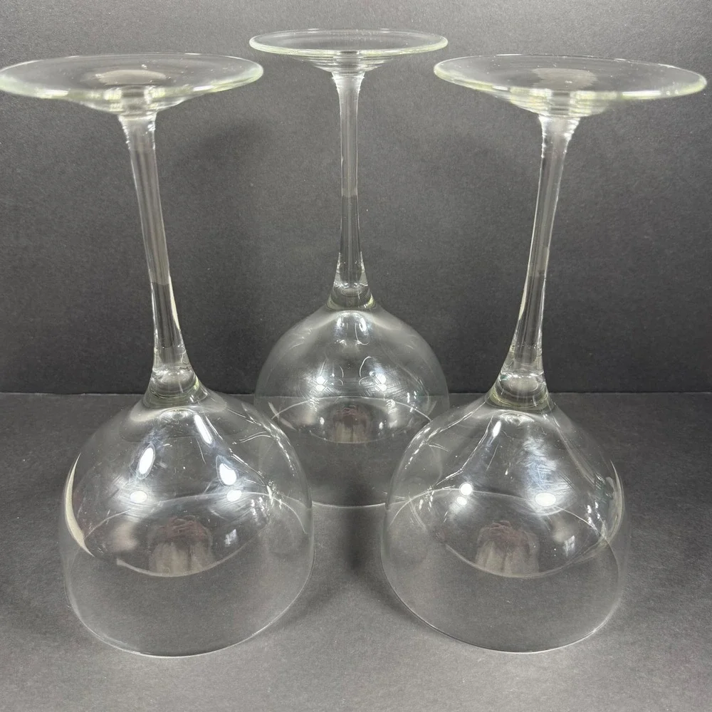 Coupe Glass Clear Long‎ Stem Vintage Style Cocktail Set of 3
